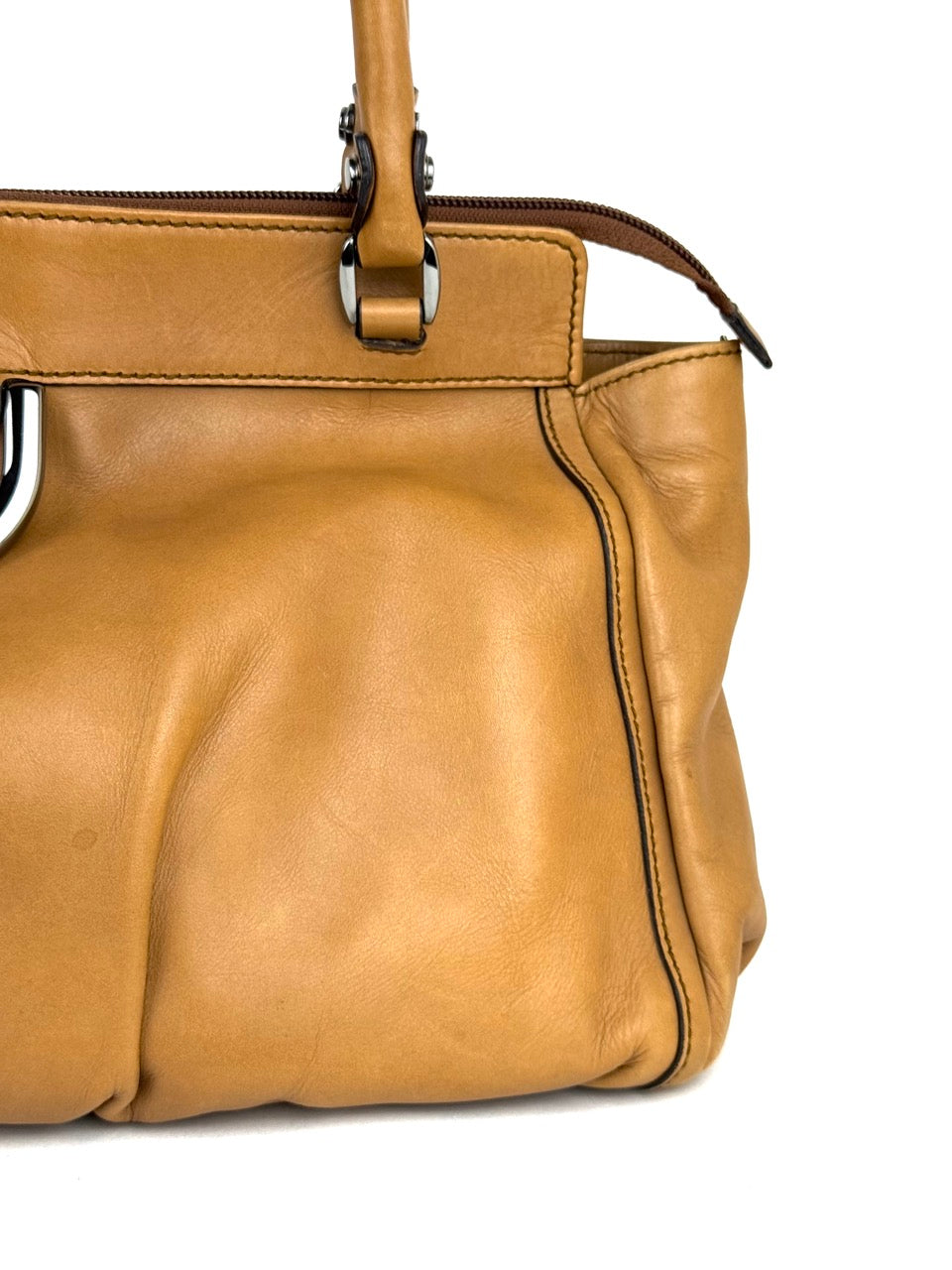 Gucci Abbey Line D-ring Leather Shoulder Bag