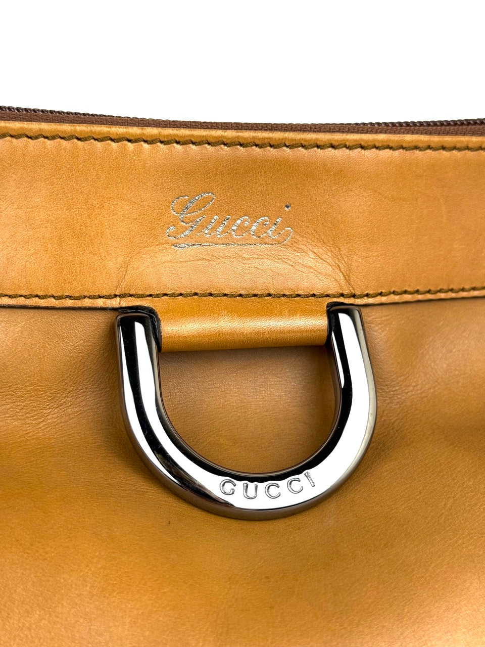 Gucci Abbey Line D-ring Leather Shoulder Bag