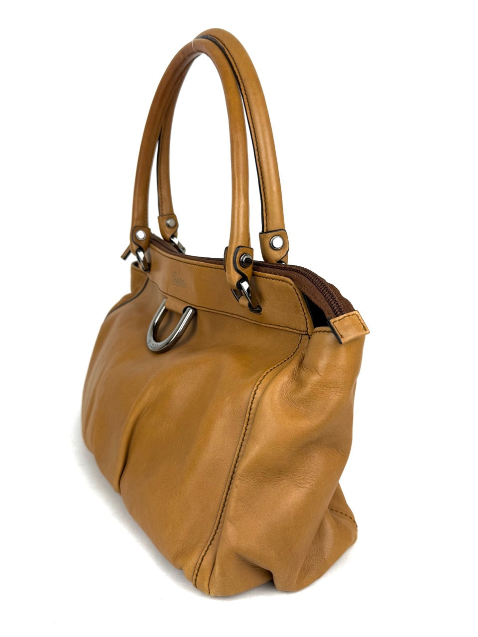 Gucci Abbey Line D-ring Leather Shoulder Bag