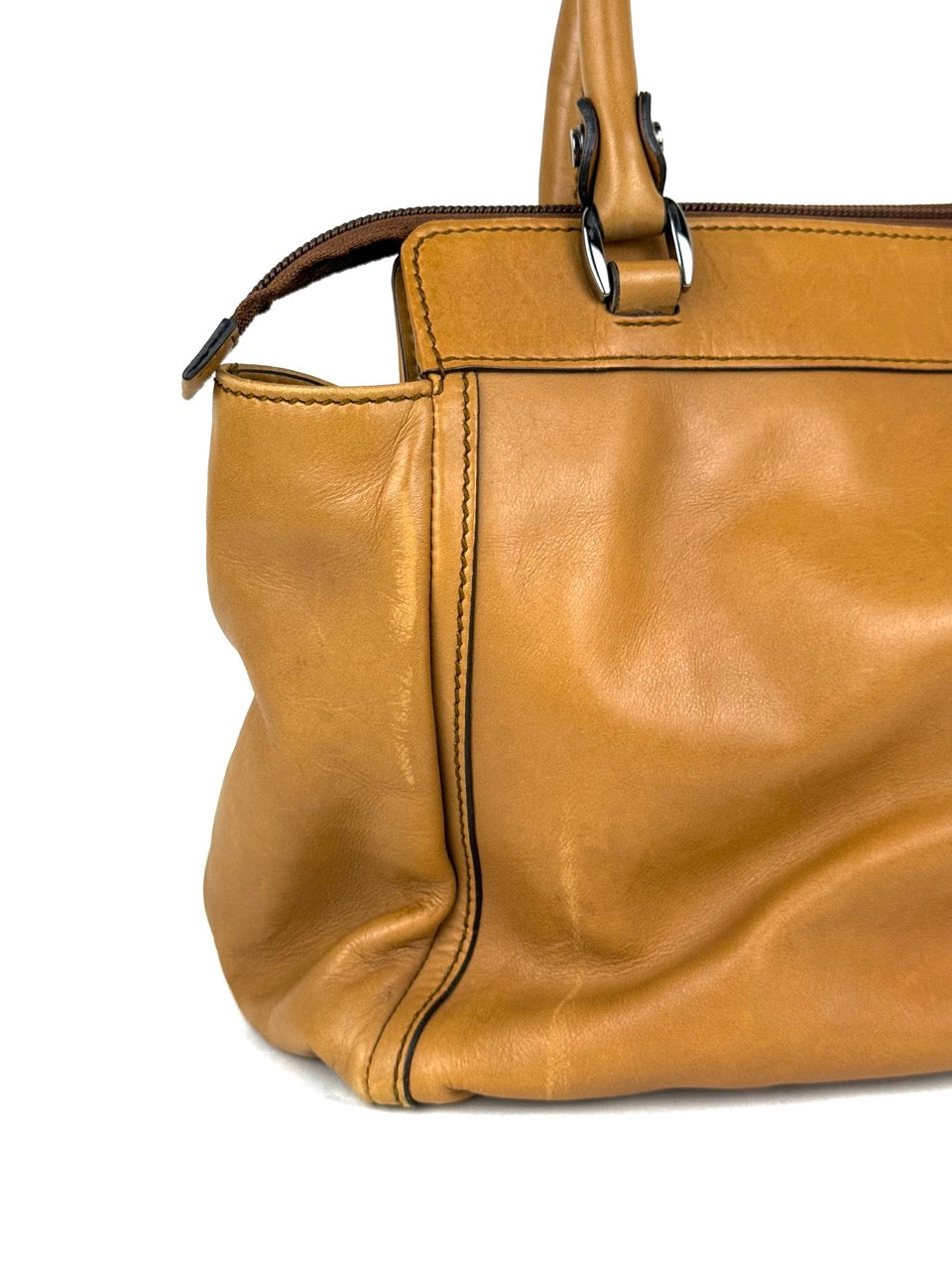 Gucci Abbey Line D-ring Leather Shoulder Bag