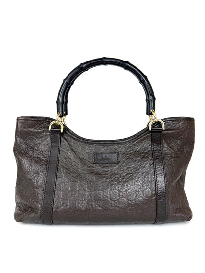 Gucci Guccissima Bamboo Tote Bag