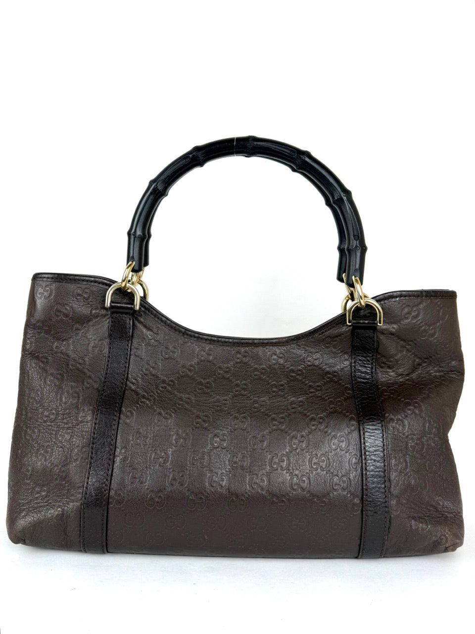 Gucci Guccissima Bamboo Tote Bag