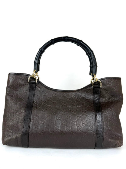 Gucci Guccissima Bamboo Tote Bag