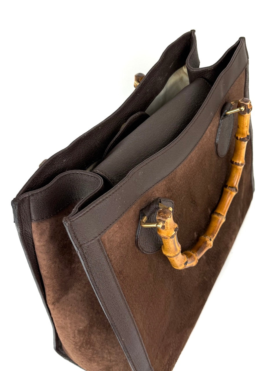 Gucci Diana in Chocolate Brown Suede