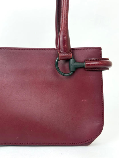 Gucci Shoulder Bag in Burgundy with Horsebit Hardware