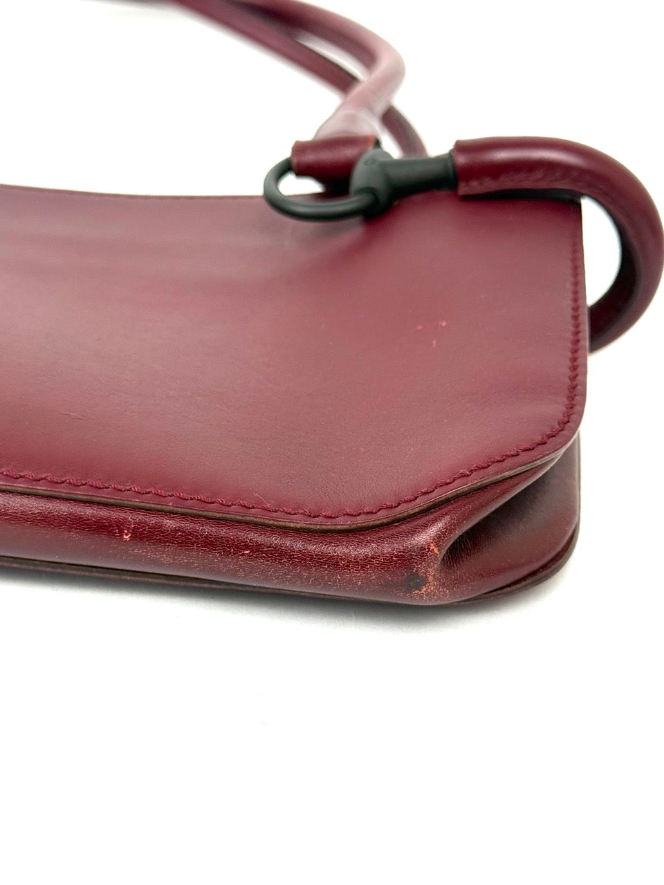 Gucci Shoulder Bag in Burgundy with Horsebit Hardware