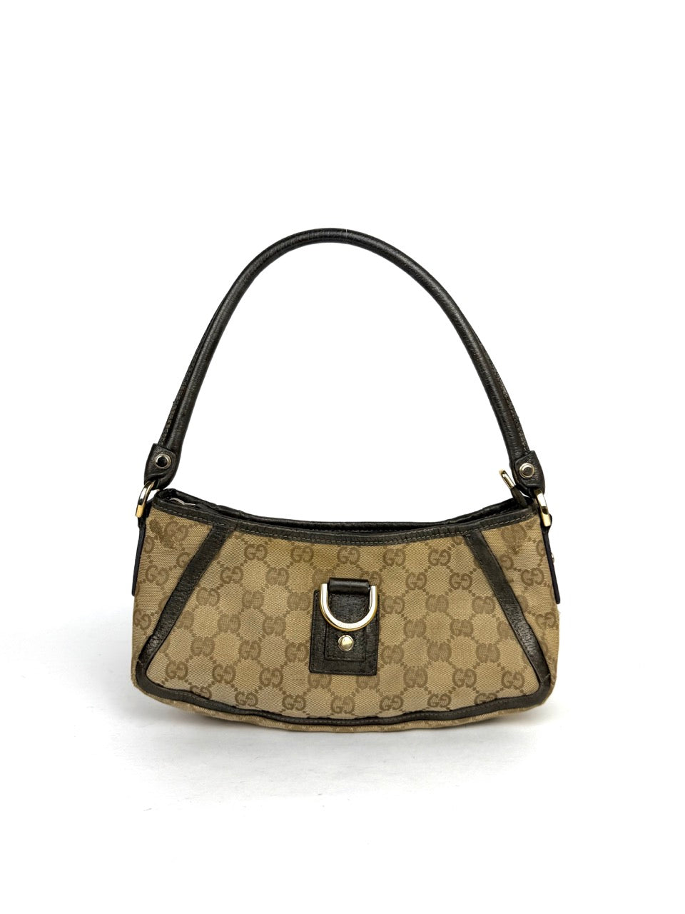 Gucci GG Canvas Abbey Line D-ring Shoulder Bag