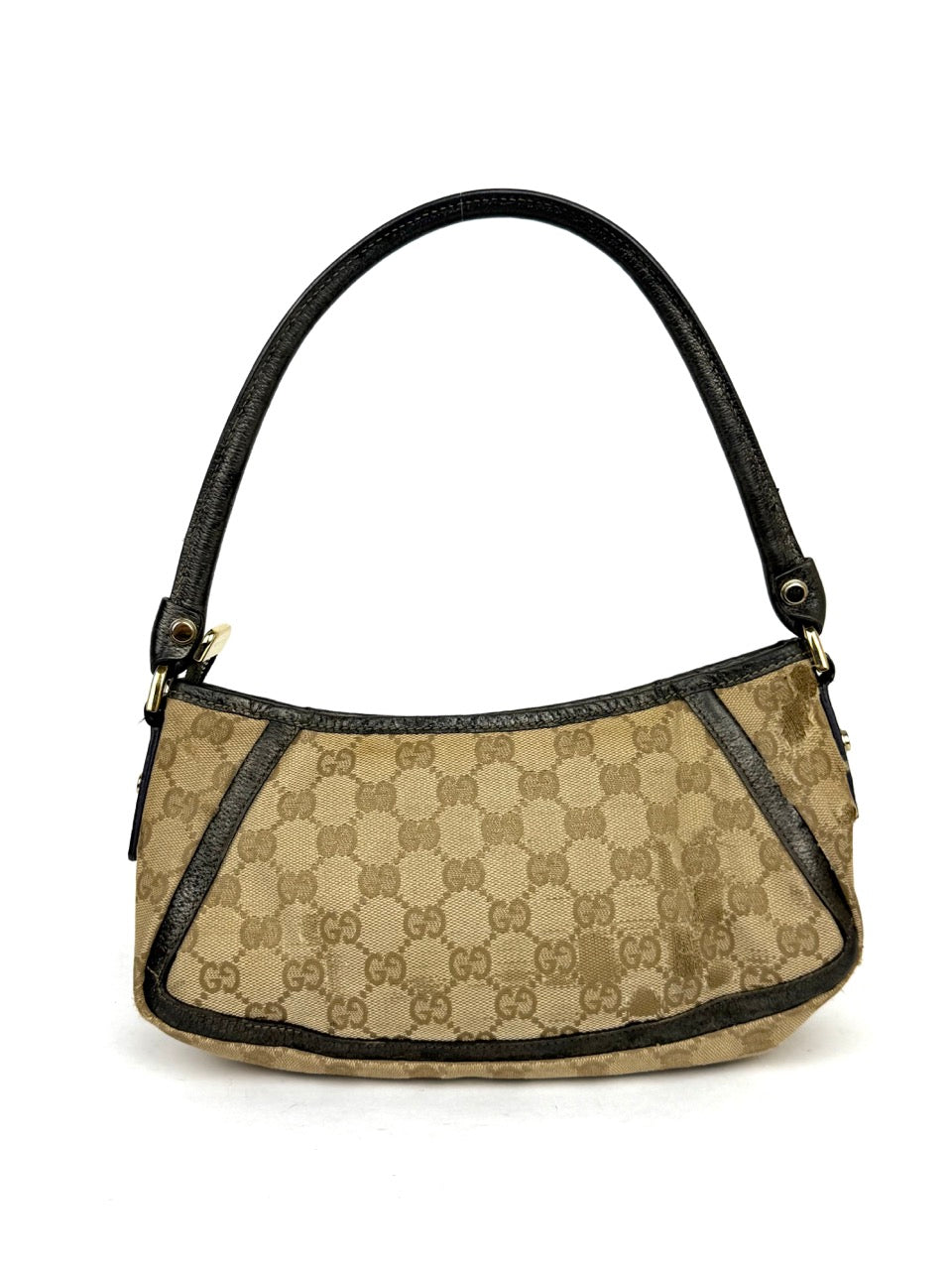 Gucci GG Canvas Abbey Line D-ring Shoulder Bag