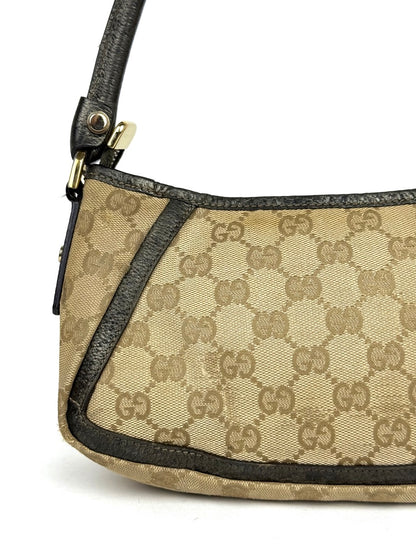 Gucci GG Canvas Abbey Line D-ring Shoulder Bag