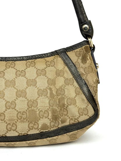 Gucci GG Canvas Abbey Line D-ring Shoulder Bag