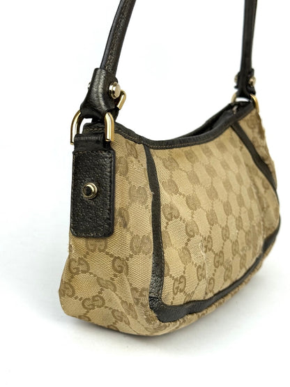 Gucci GG Canvas Abbey Line D-ring Shoulder Bag