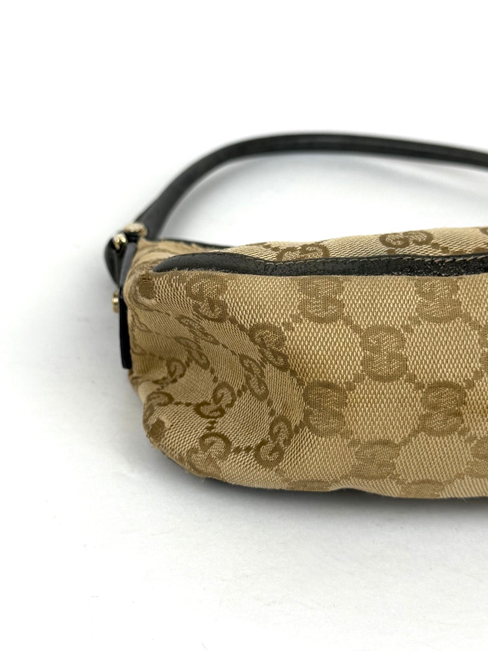 Gucci GG Canvas Abbey Line D-ring Shoulder Bag