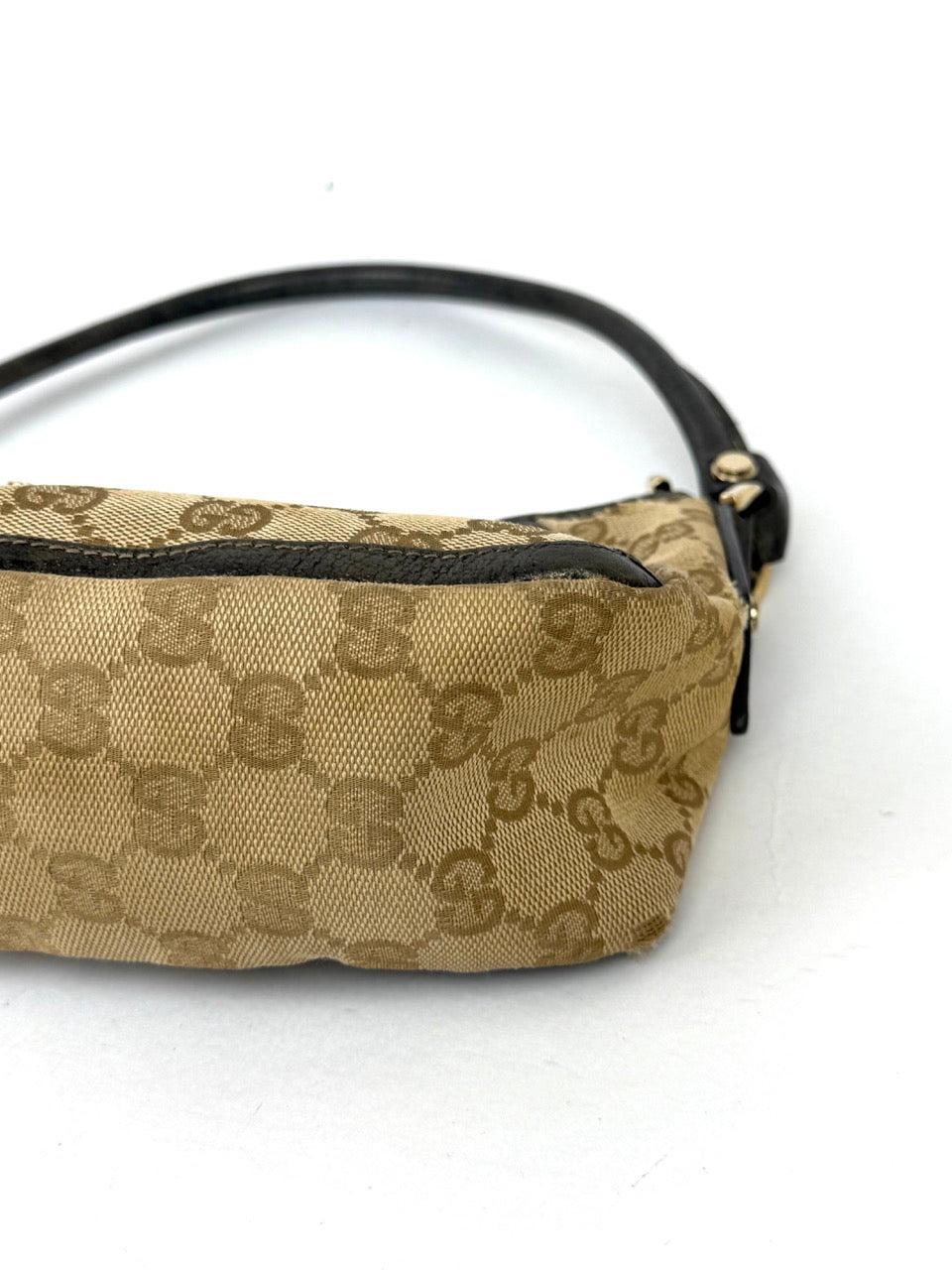 Gucci GG Canvas Abbey Line D-ring Shoulder Bag