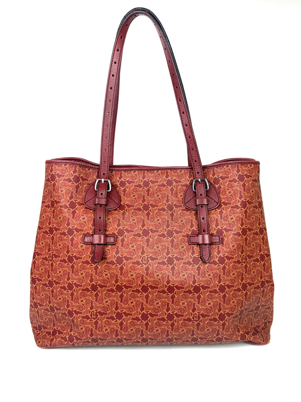 Celine Carriage Motif Tote Bag in red – photo 6