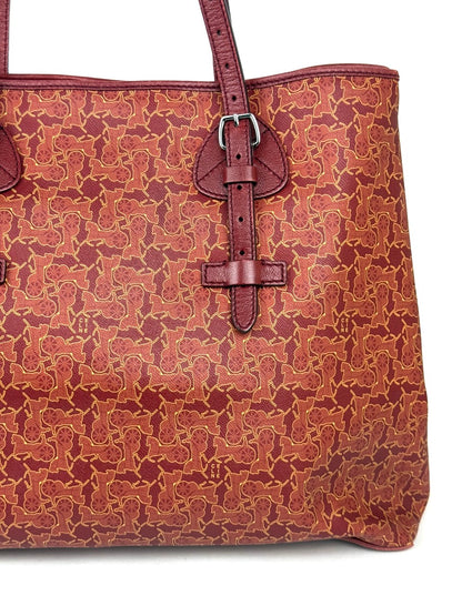 Celine Carriage Motif Tote Bag in red – photo 8