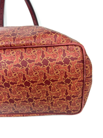 Celine Carriage Motif Tote Bag in red – photo 11