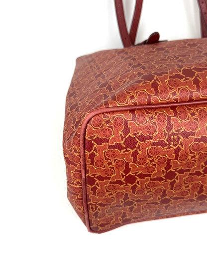 Celine Carriage Motif Tote Bag in red – photo 14