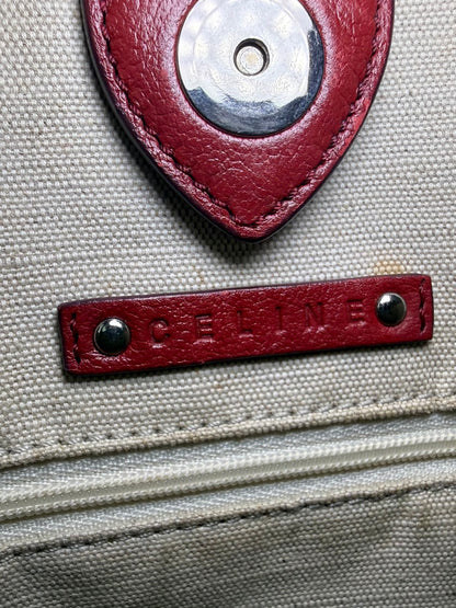 Celine Carriage Motif Tote Bag in red – photo 16
