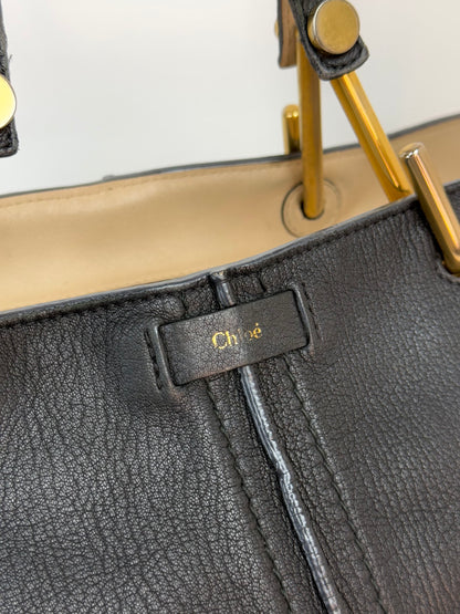 Chloé Black Kelly Leather Tote Bag