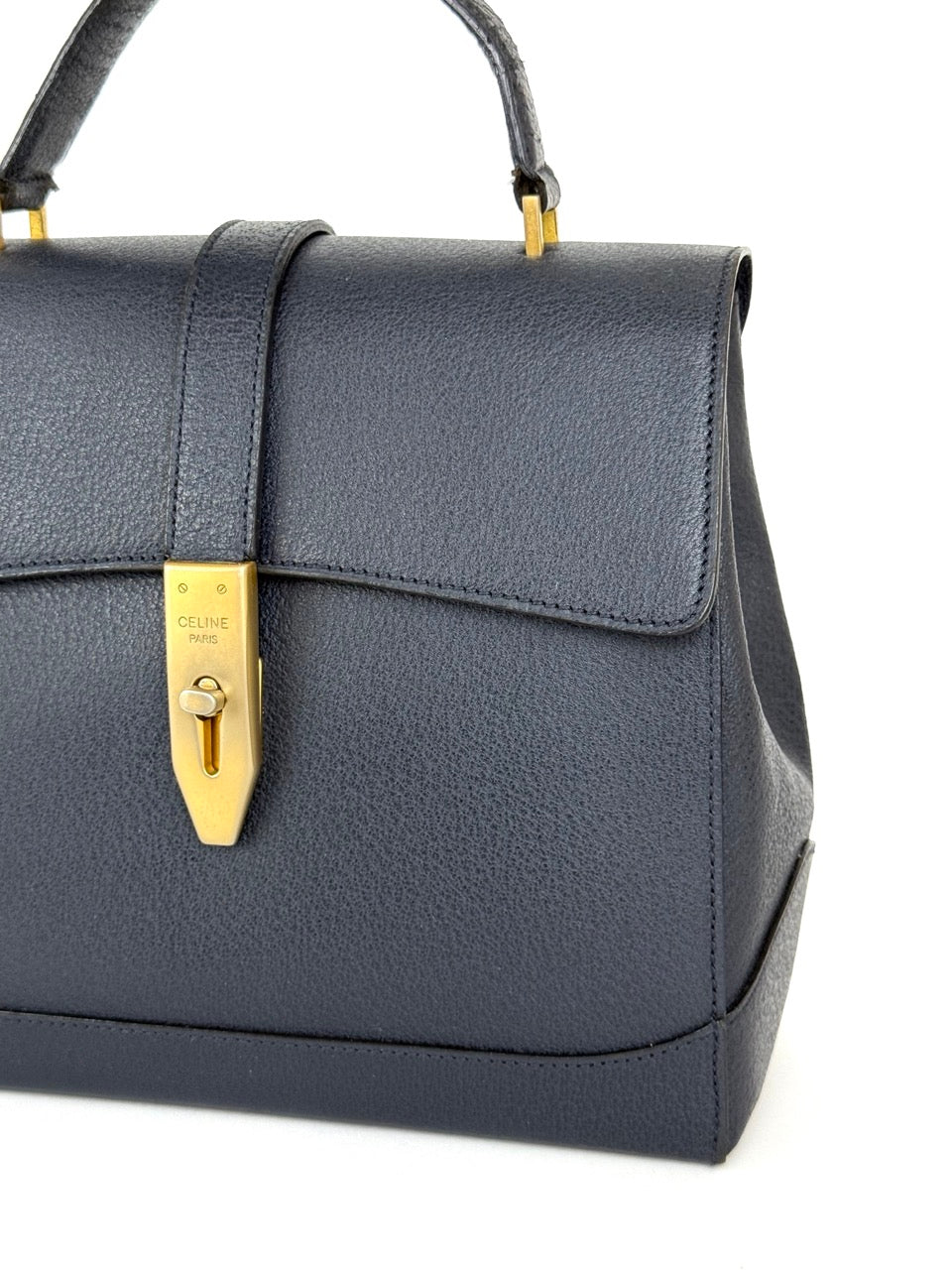 Celine Turnlock Handbag in Navy