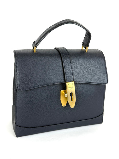 Celine Turnlock Handbag in Navy