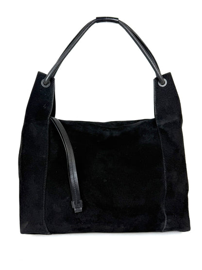 Gucci Large Shoulder Bag in black suede