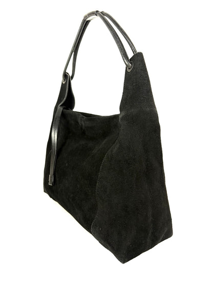 Gucci Large Shoulder Bag in black suede