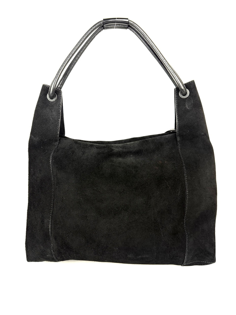 Gucci Large Shoulder Bag in black suede