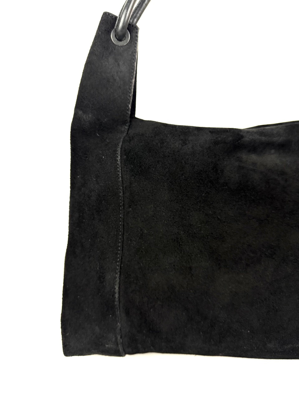 Gucci Large Shoulder Bag in black suede
