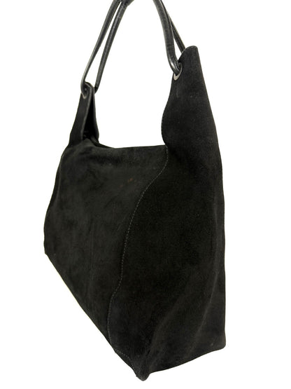 Gucci Large Shoulder Bag in black suede