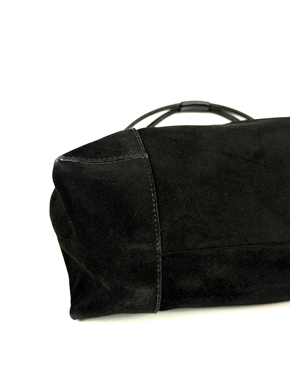 Gucci Large Shoulder Bag in black suede