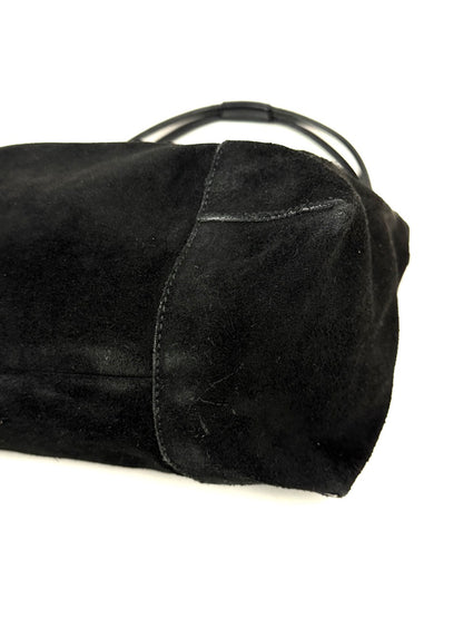 Gucci Large Shoulder Bag in black suede