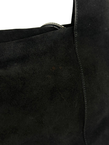 Gucci Large Shoulder Bag in black suede