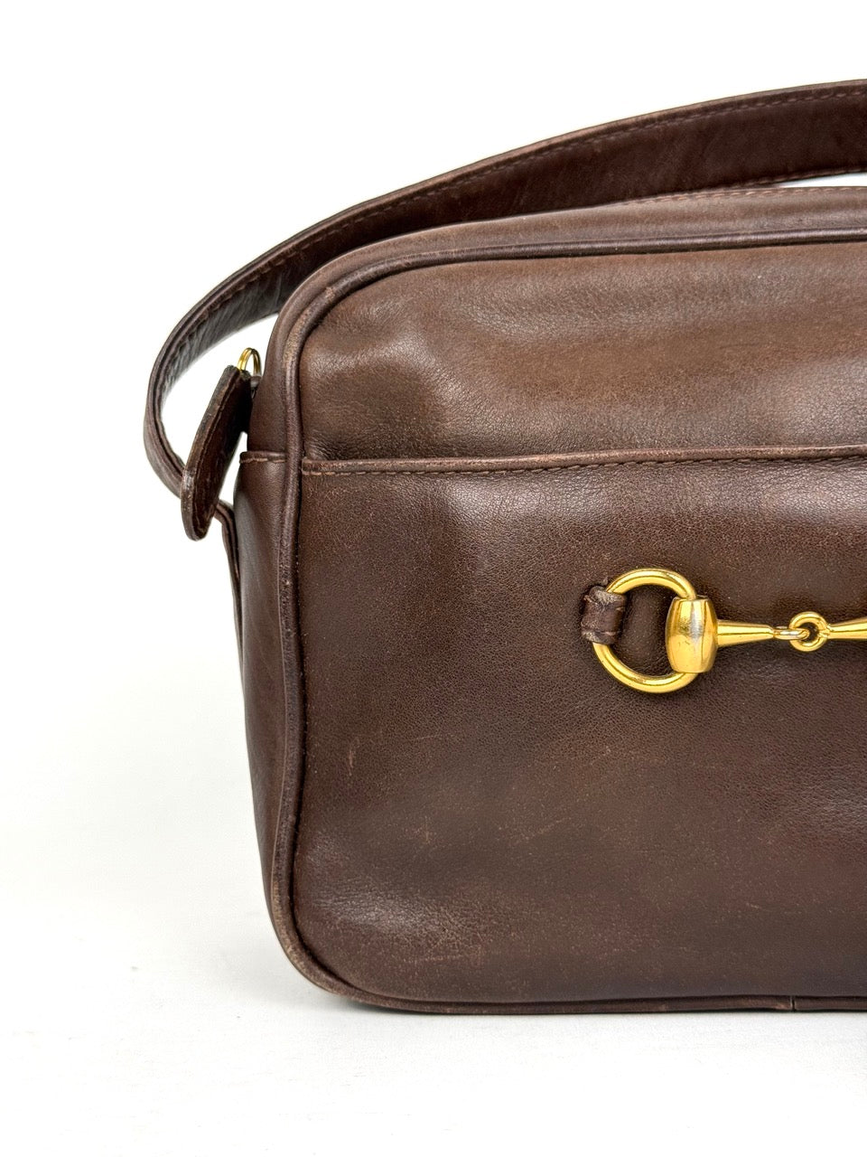 Vintage Gucci Horsebit Shoulder Bag in brown leather – photo 2