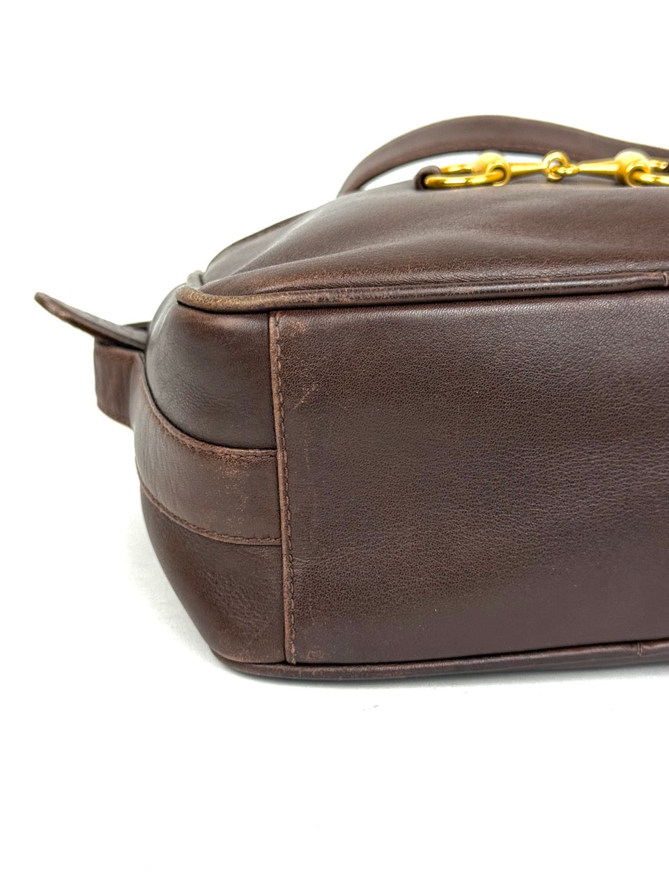 Vintage Gucci Horsebit Shoulder Bag in brown leather – photo 12