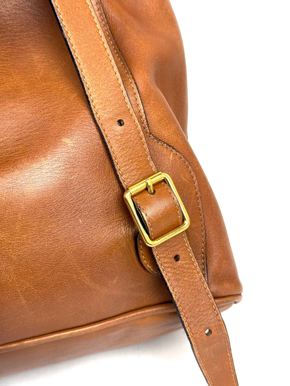 Vintage Gucci Bamboo Backpack in brown leather – photo 11
