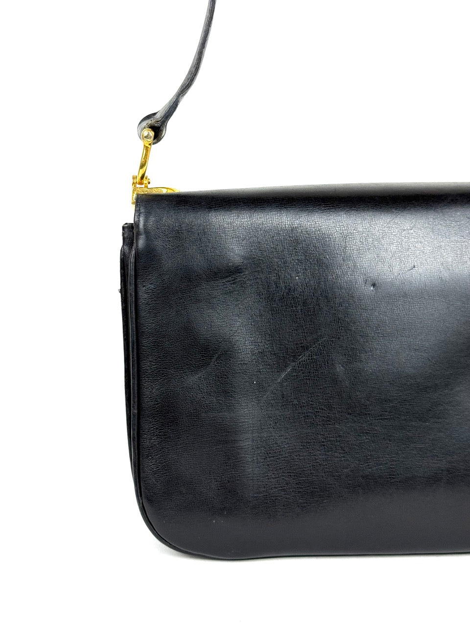 Vintage Celine Horse Carriage Shoulder Bag in black leather – photo 5
