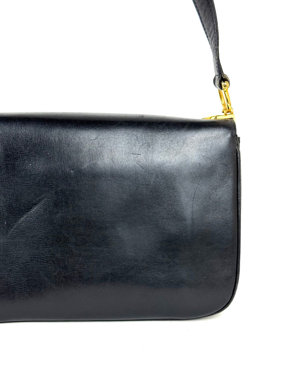 Vintage Celine Horse Carriage Shoulder Bag in black leather – photo 6