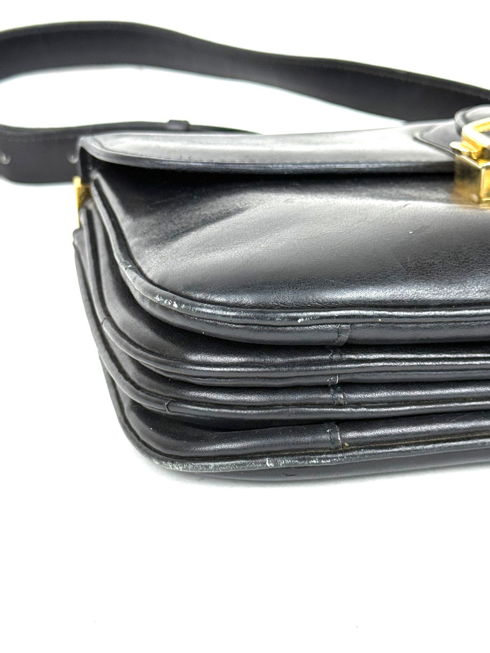 Vintage Celine Horse Carriage Shoulder Bag in black leather – photo 10