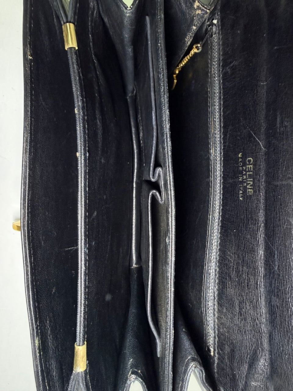 Vintage Celine Horse Carriage Shoulder Bag in black leather – photo 14