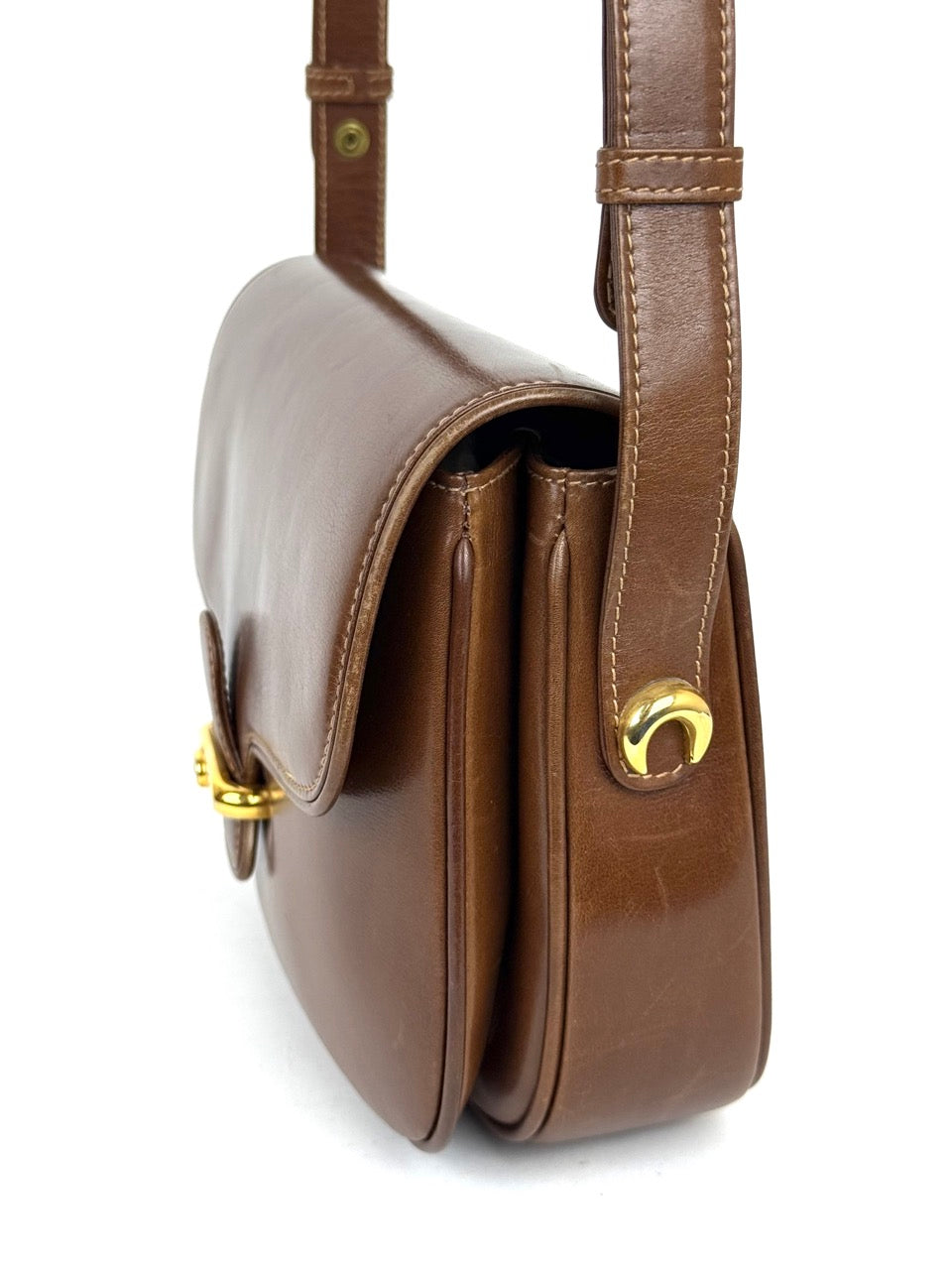 Vintage Gucci Shoulder Bag in brown leather – photo 4