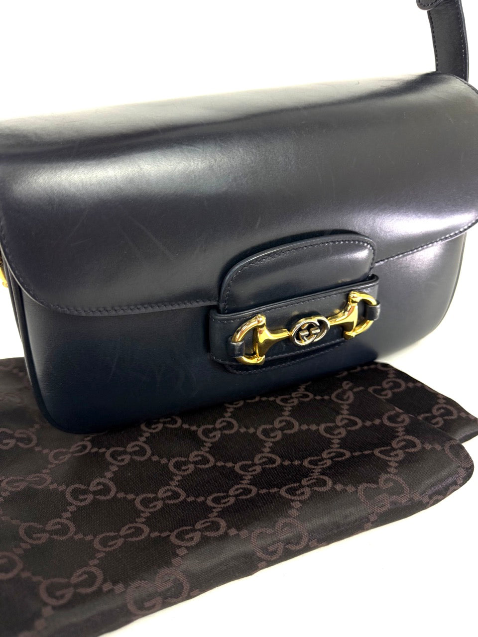 Gucci Horsebit 1955 in navy leather – photo 17