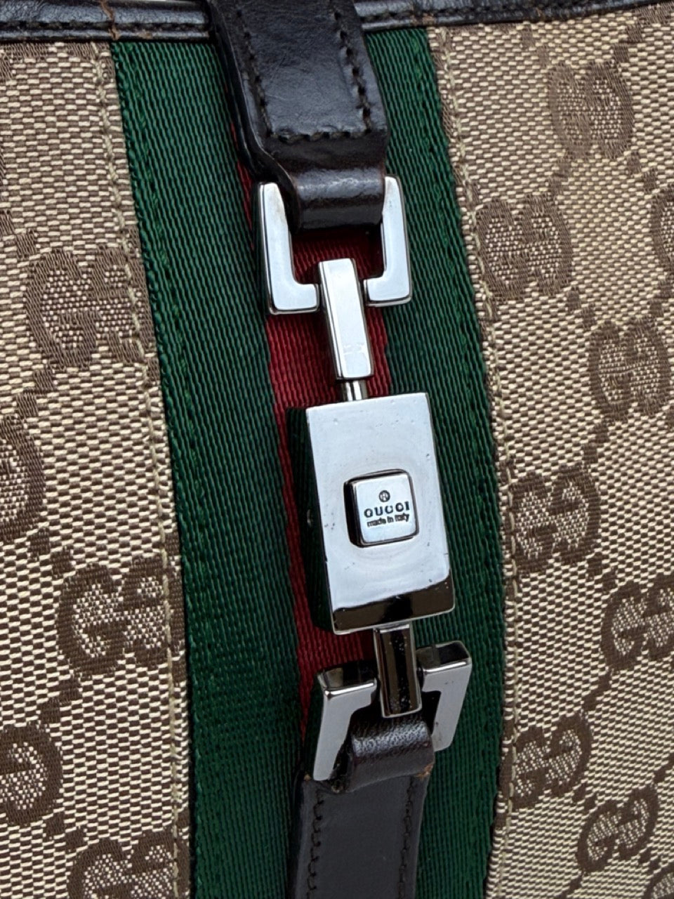 Gucci Small Jackie Handbag in GG canvas – photo 15