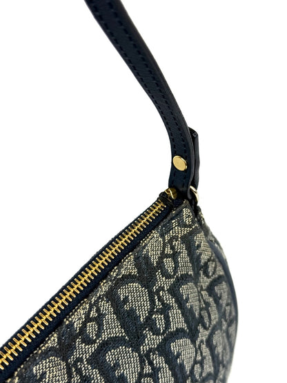 Christian Dior Trotter Saddle Pochette in navy canvas – photo 6