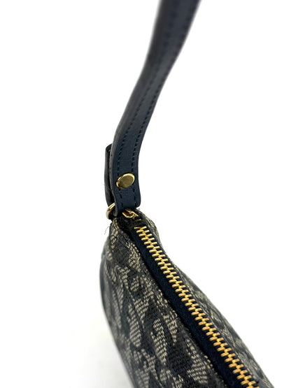 Christian Dior Trotter Saddle Pochette in navy canvas – photo 7