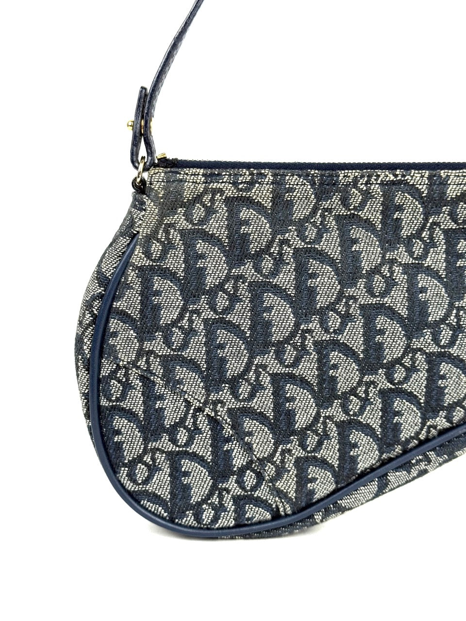 Christian Dior Trotter Saddle Pochette in navy canvas – photo 10