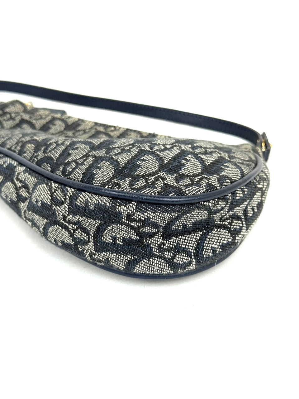 Christian Dior Trotter Saddle Pochette in navy canvas – photo 12