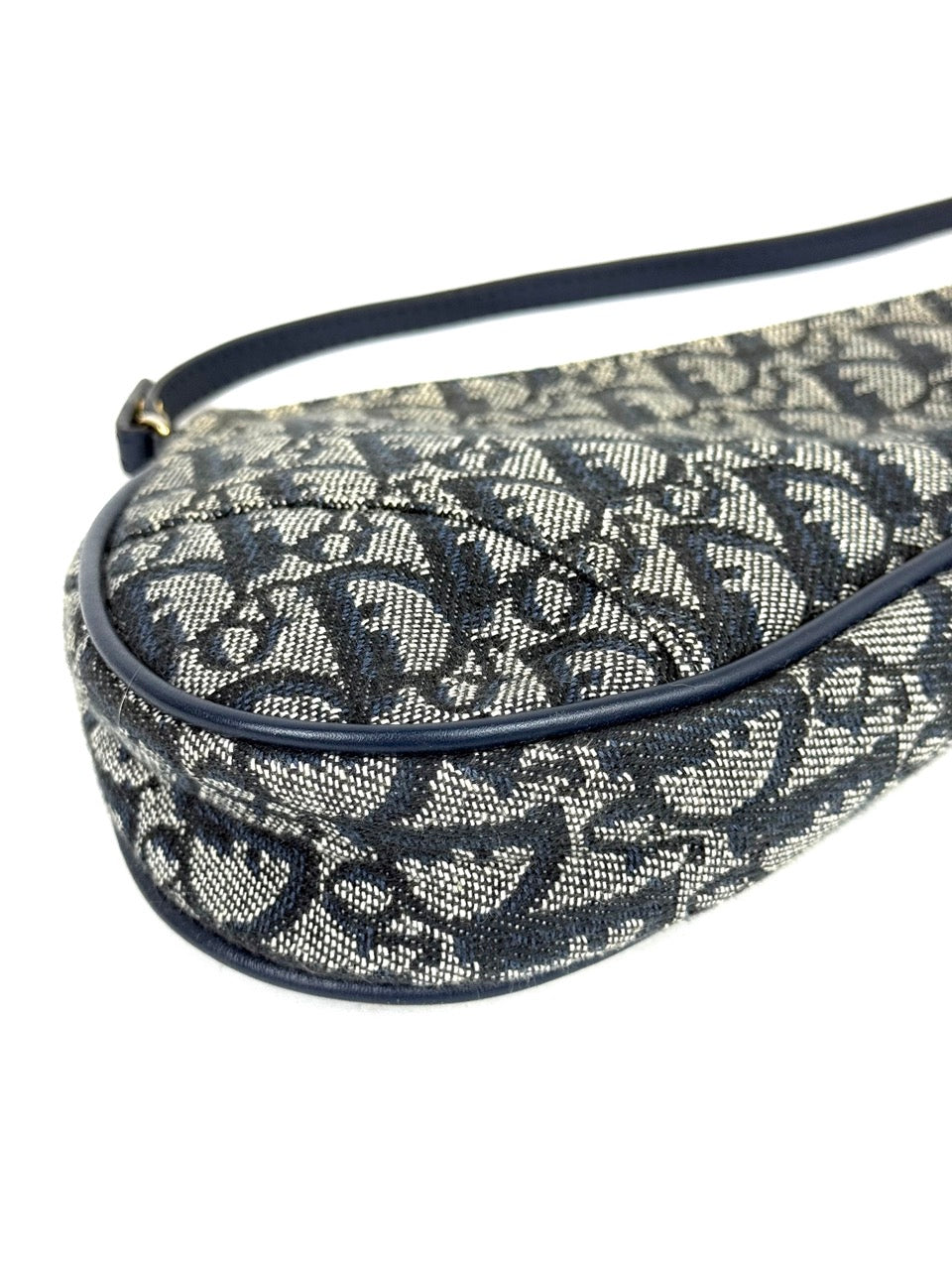 Christian Dior Trotter Saddle Pochette in navy canvas – photo 13