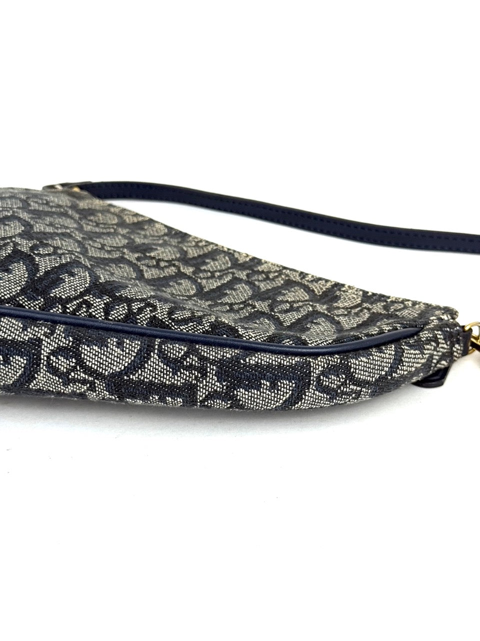 Christian Dior Trotter Saddle Pochette in navy canvas – photo 14