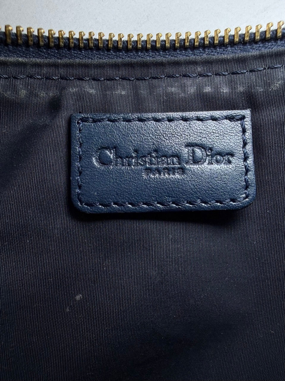 Christian Dior Trotter Saddle Pochette in navy canvas – photo 16